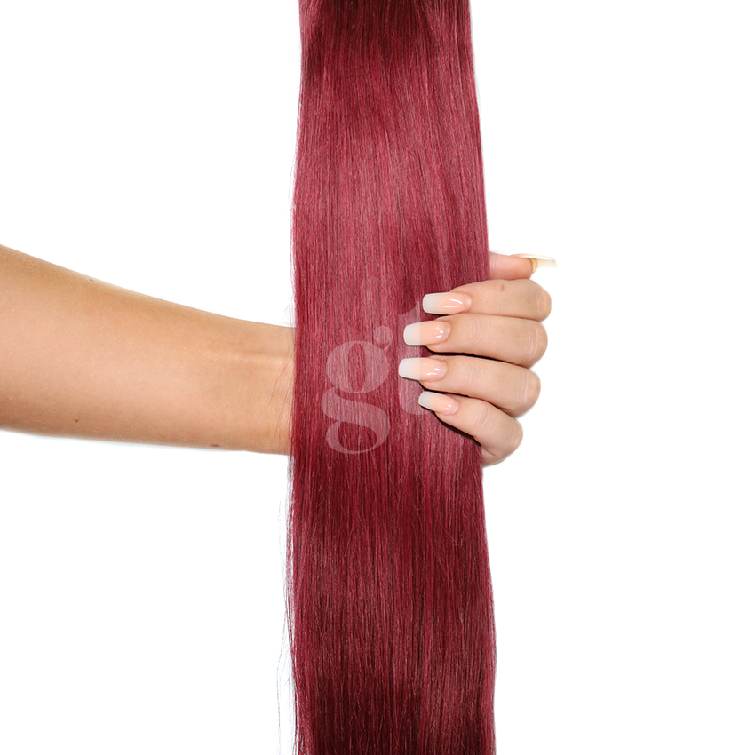 #99J Burgundy – 22″ – 60g – 24pcs – Athena Tape Hair
