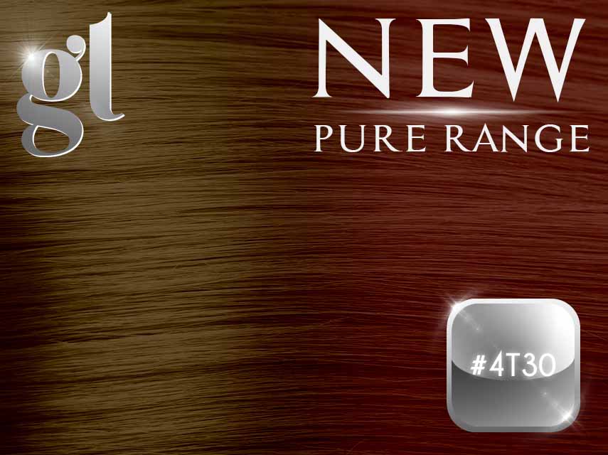 #4T30 Chocolate Brown/Light Auburn – 20″ - 0.8 gram – iTip - Pure Range Ombre (25 Strands)