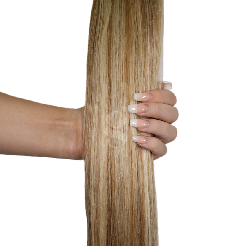 #613L/13 Light Bleach Blonde/Light Golden Brown Invisible Tape 60g 24inch Pure (24pc)