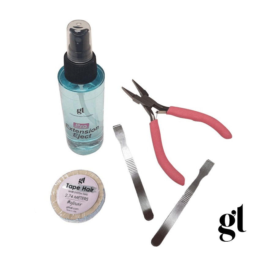 TAPE HAIR KIT - TAPE REMOVER, TAPE ROLL, TAPE PLIERS & 2 x TAPE REMOVAL TOOLS